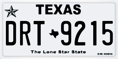 TX license plate DRT9215