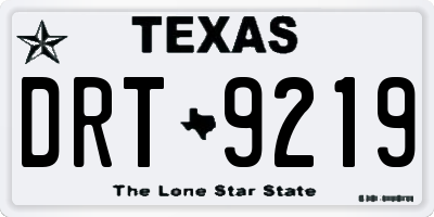 TX license plate DRT9219