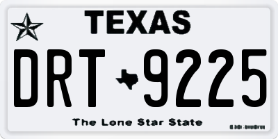 TX license plate DRT9225