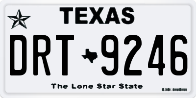 TX license plate DRT9246