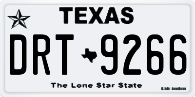 TX license plate DRT9266