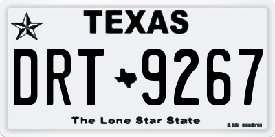 TX license plate DRT9267