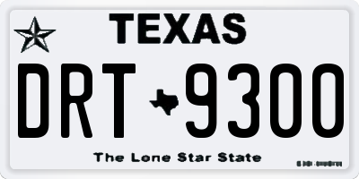 TX license plate DRT9300