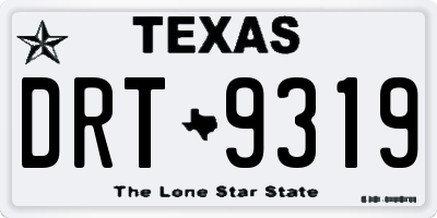 TX license plate DRT9319