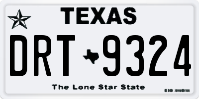 TX license plate DRT9324