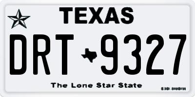 TX license plate DRT9327