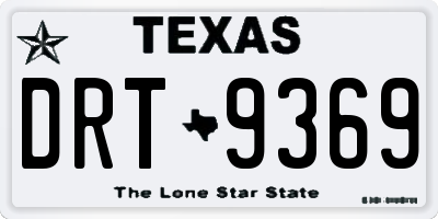 TX license plate DRT9369