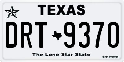 TX license plate DRT9370