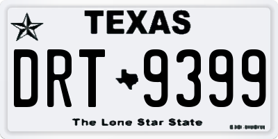 TX license plate DRT9399