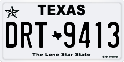 TX license plate DRT9413