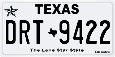 TX license plate DRT9422