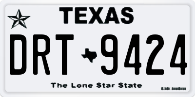 TX license plate DRT9424
