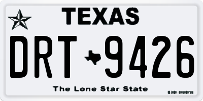 TX license plate DRT9426