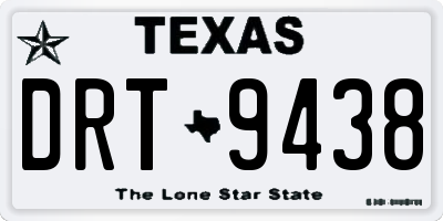 TX license plate DRT9438