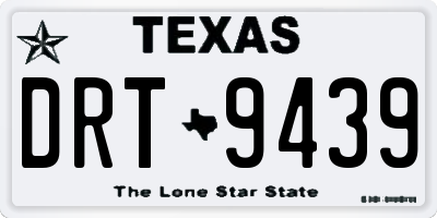 TX license plate DRT9439