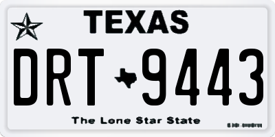 TX license plate DRT9443