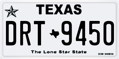 TX license plate DRT9450