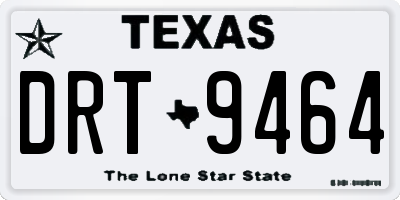 TX license plate DRT9464