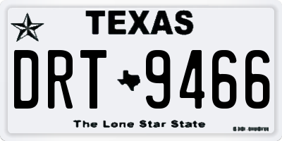 TX license plate DRT9466