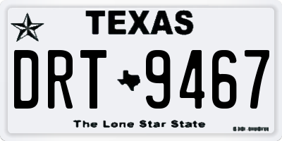 TX license plate DRT9467