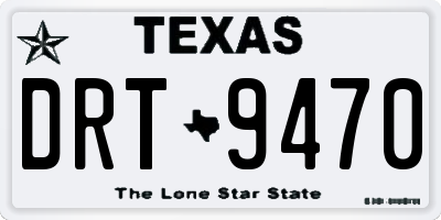 TX license plate DRT9470