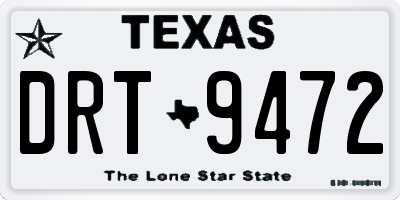 TX license plate DRT9472