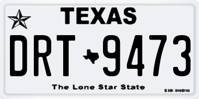TX license plate DRT9473