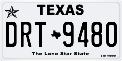 TX license plate DRT9480