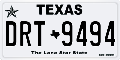 TX license plate DRT9494