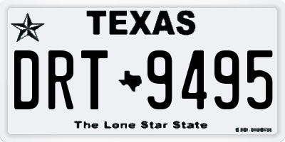 TX license plate DRT9495