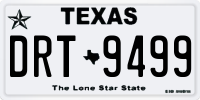 TX license plate DRT9499