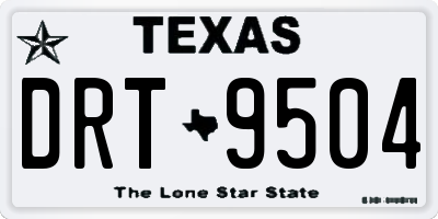 TX license plate DRT9504
