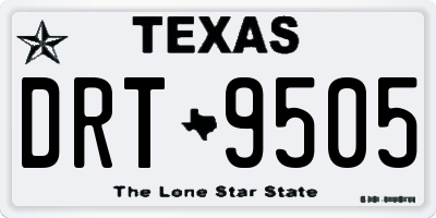 TX license plate DRT9505