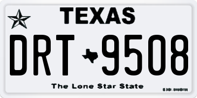TX license plate DRT9508