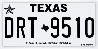 TX license plate DRT9510