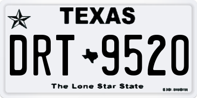 TX license plate DRT9520