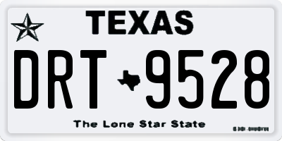 TX license plate DRT9528