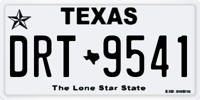 TX license plate DRT9541