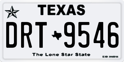 TX license plate DRT9546
