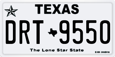 TX license plate DRT9550