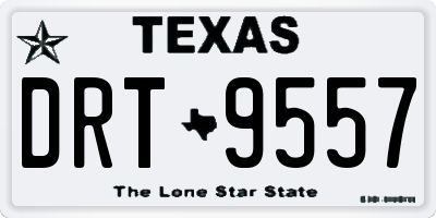 TX license plate DRT9557