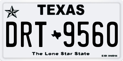 TX license plate DRT9560