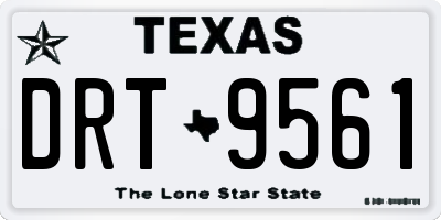 TX license plate DRT9561