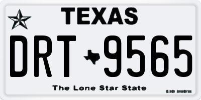 TX license plate DRT9565