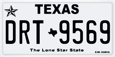 TX license plate DRT9569