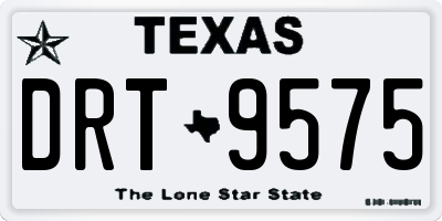 TX license plate DRT9575