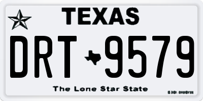 TX license plate DRT9579