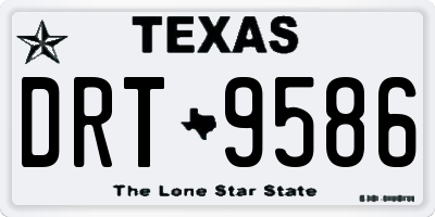 TX license plate DRT9586