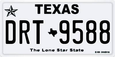 TX license plate DRT9588