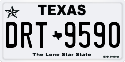 TX license plate DRT9590